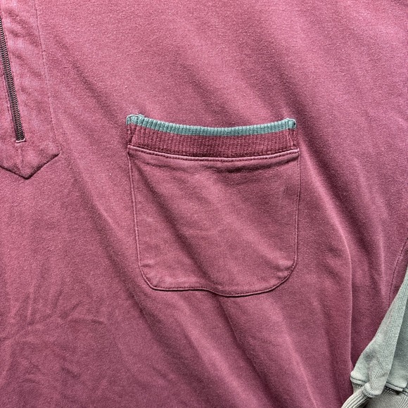 Vintage Eddie Bauer Sport Shop Mens XLT Shirt Color-Block 1/4 Zip Pocket 90s Y2K - Picture 2 of 12